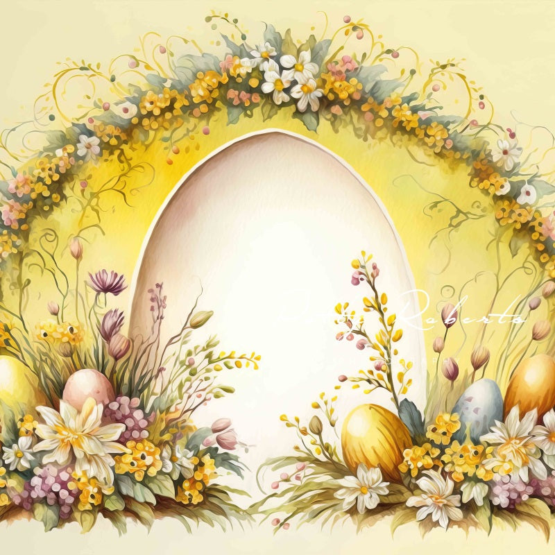 Kate Oil Painted Yellow Easter Arch Backdrop Designed by Patty Robert