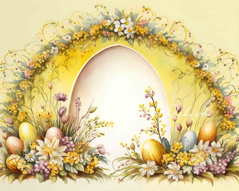 Kate Oil Painted Yellow Easter Arch Backdrop Designed by Patty Robert