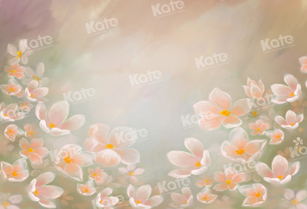 Kate Fine Art Orange Floral Backdrop Designed by GQ