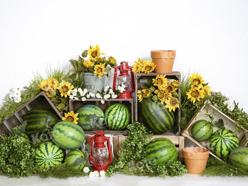 Kate Summer Watermelon Field Cake Smash Backdrop Designed by Emetselch