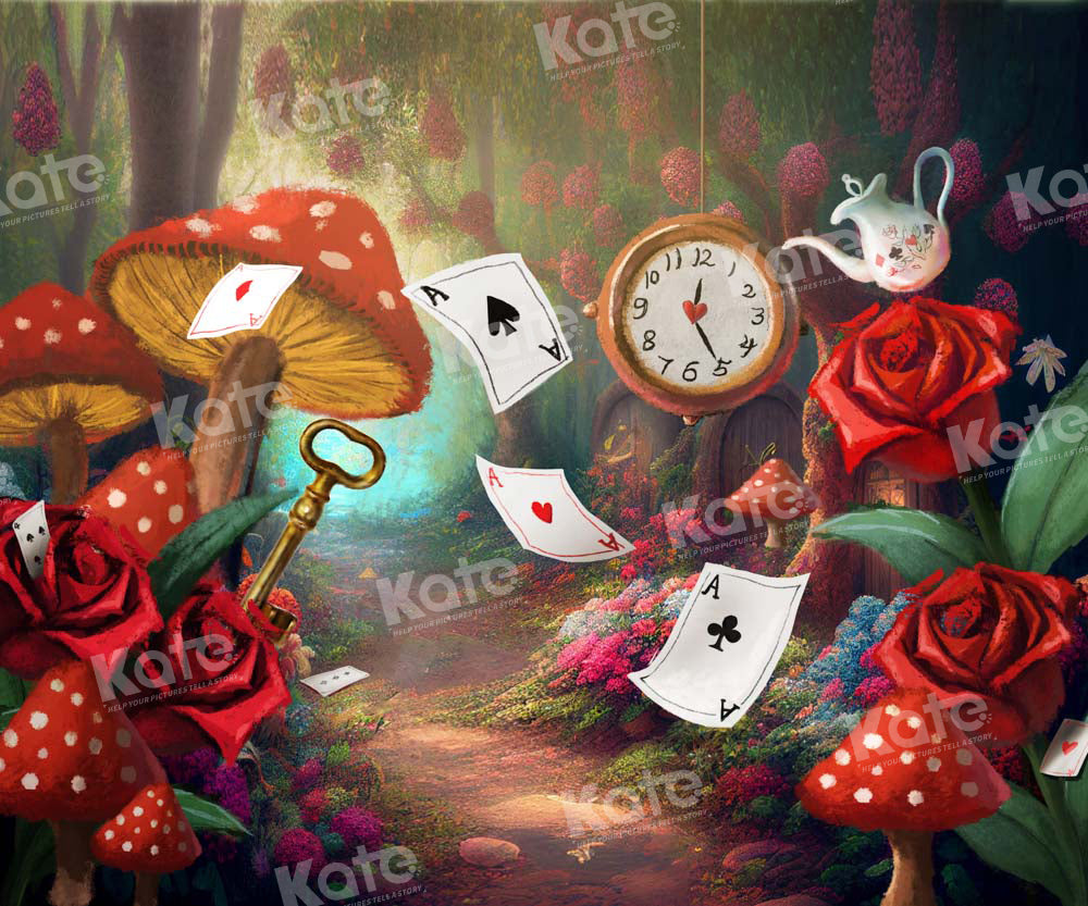 Kate Fantasy Mushroom Playing Cards Forest Backdrop Designed by Chain Photography