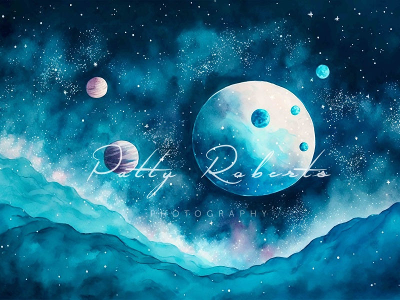 Kate Cosmic Wonder Blue Space Backdrop Designed by Patty Robert
