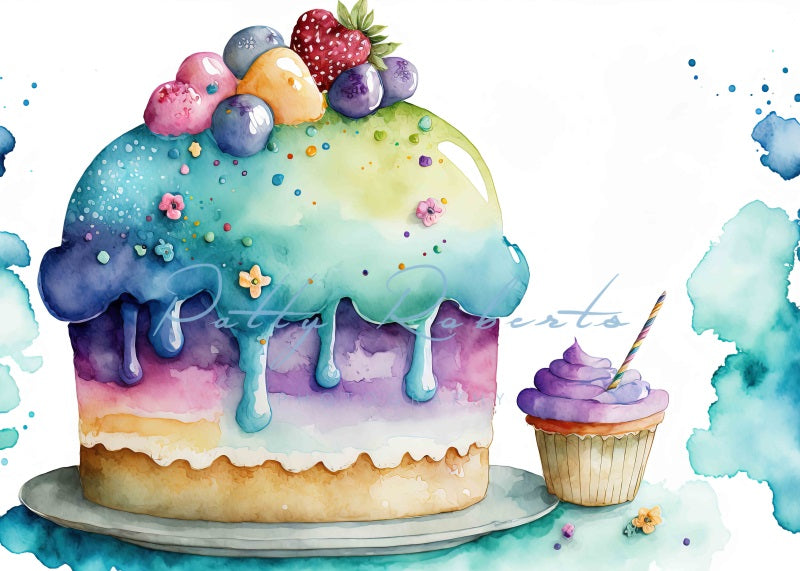 Kate Rainbow Sweetness Cake Smash Backdrop Designed by Patty Robert