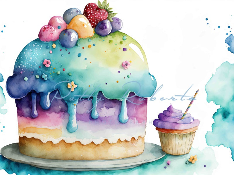 Kate Rainbow Sweetness Cake Smash Backdrop Designed by Patty Robert