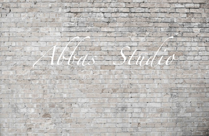 Kate Cream Gray Brick Wall Backdrop Designed by Abbas Studio