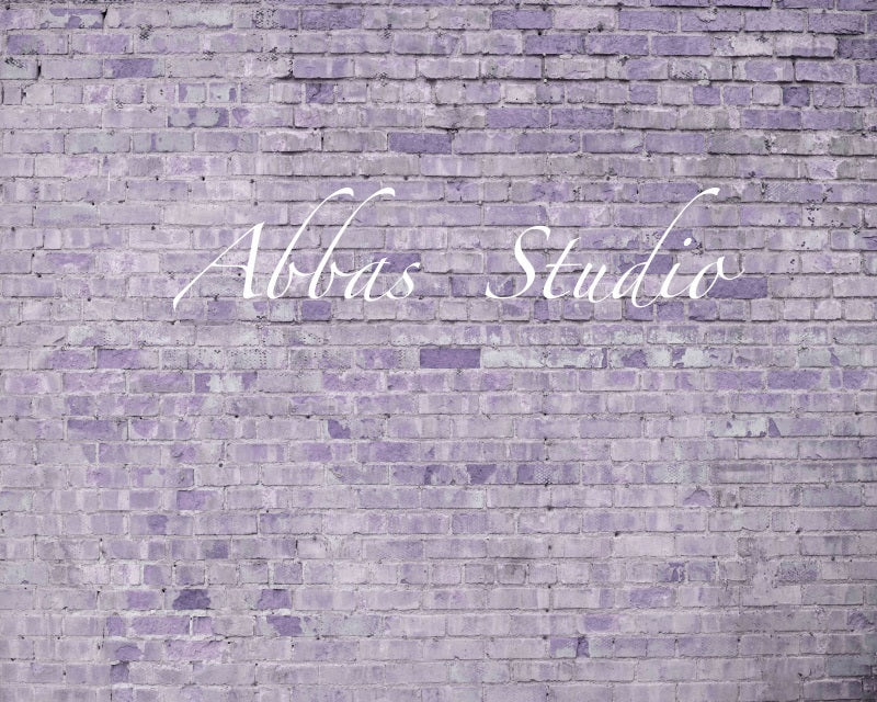 Kate Light Purple Brick Wall Backdrop Designed by Abbas Studio