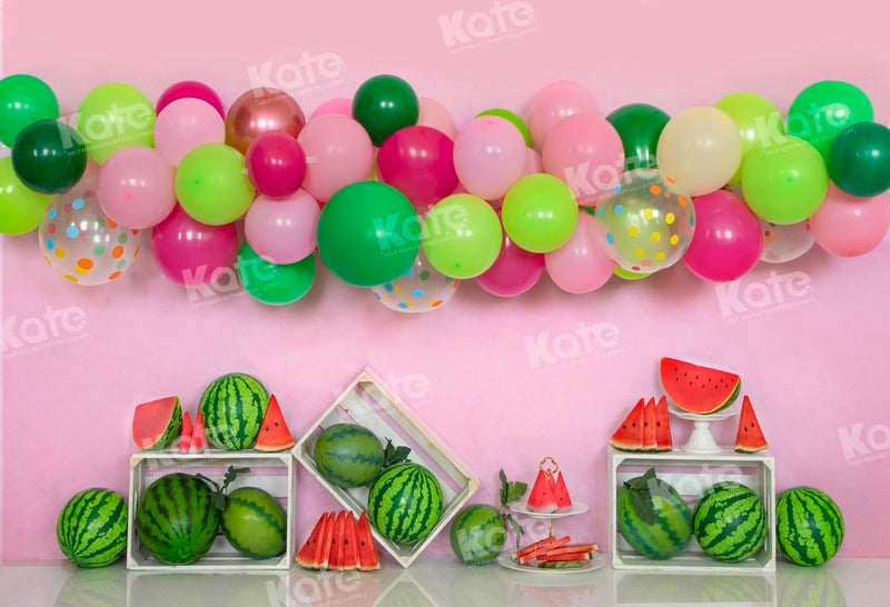 Watermelon Watercolor Summer Birthday Arch Backdrop Kit