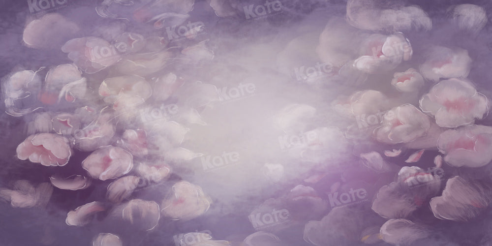 Kate Purple Fine Art Blooming Floral Backdrop Designed by GQ