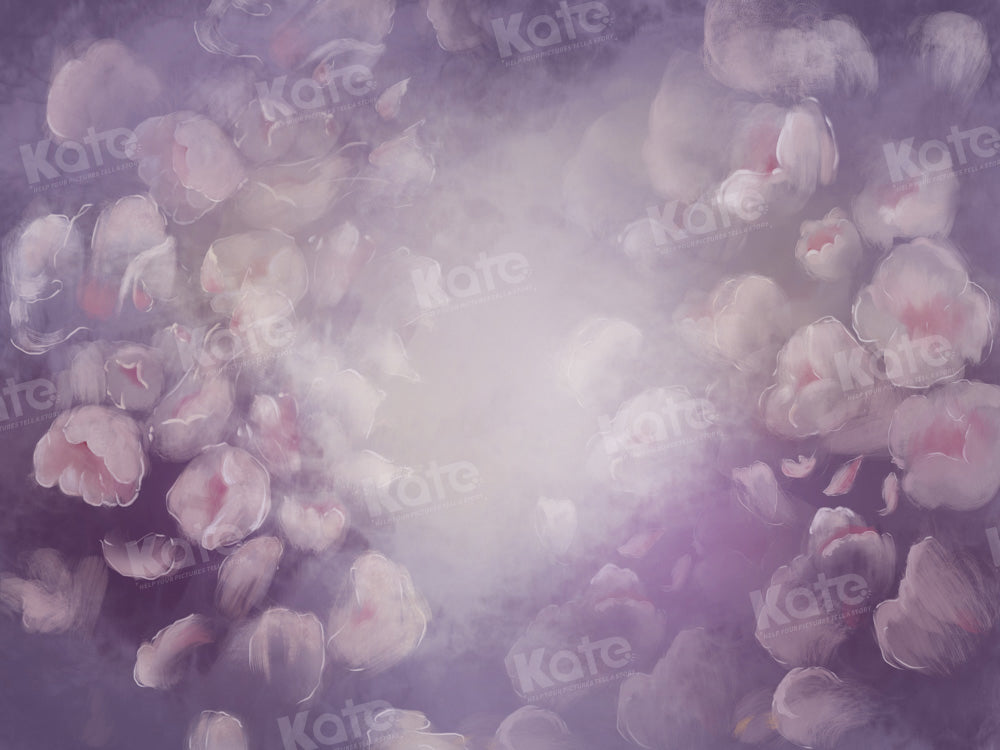 Kate Purple Fine Art Blooming Floral Backdrop Designed by GQ