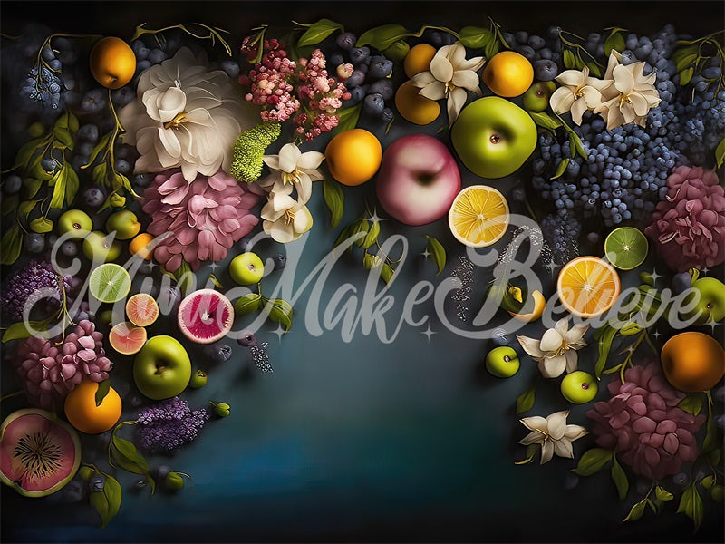 Kate Fine Art Tropical Fruit Floral Wall Backdrop Designed by Mini MakeBelieve