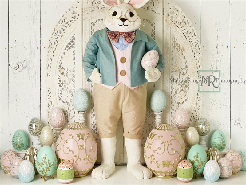 Kate Easter Bunny with Eggs Backdrop Designed by Mandy Ringe Photography