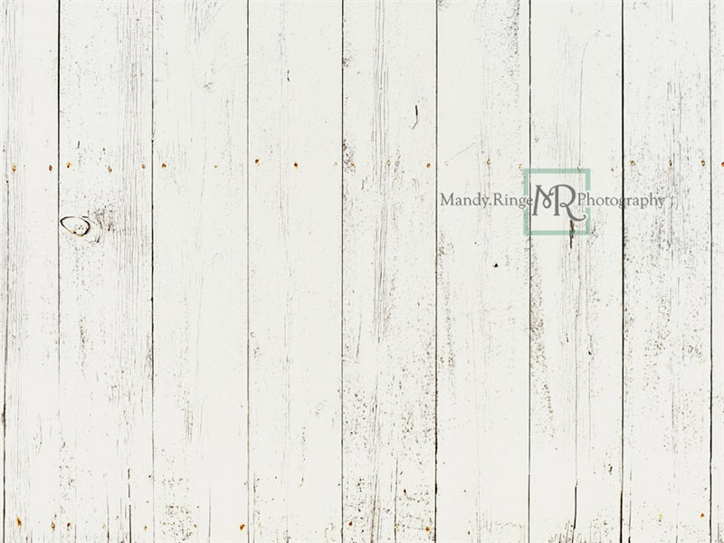 Kate Wide White Barn Planks Wood Floor Backdrop Designed by Mandy Ringe Photography