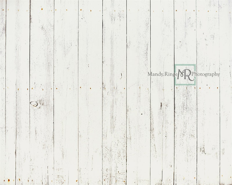 Kate Wide White Barn Planks Wood Floor Backdrop Designed by Mandy Ringe Photography