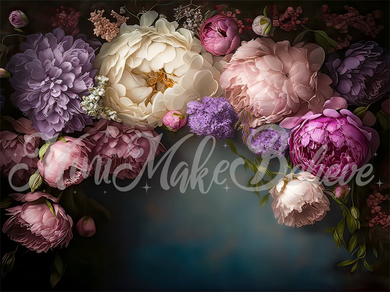Kate Fine Art Dark Spring Flowers Backdrop Designed by Mini MakeBelieve