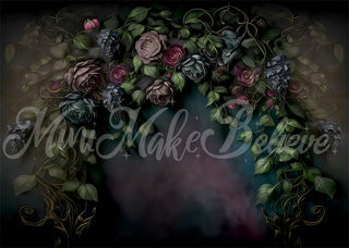 Kate Gothic Ivy Vines Painterly Fine Art Floral Printed Backdrop Designed by Mini MakeBelieve