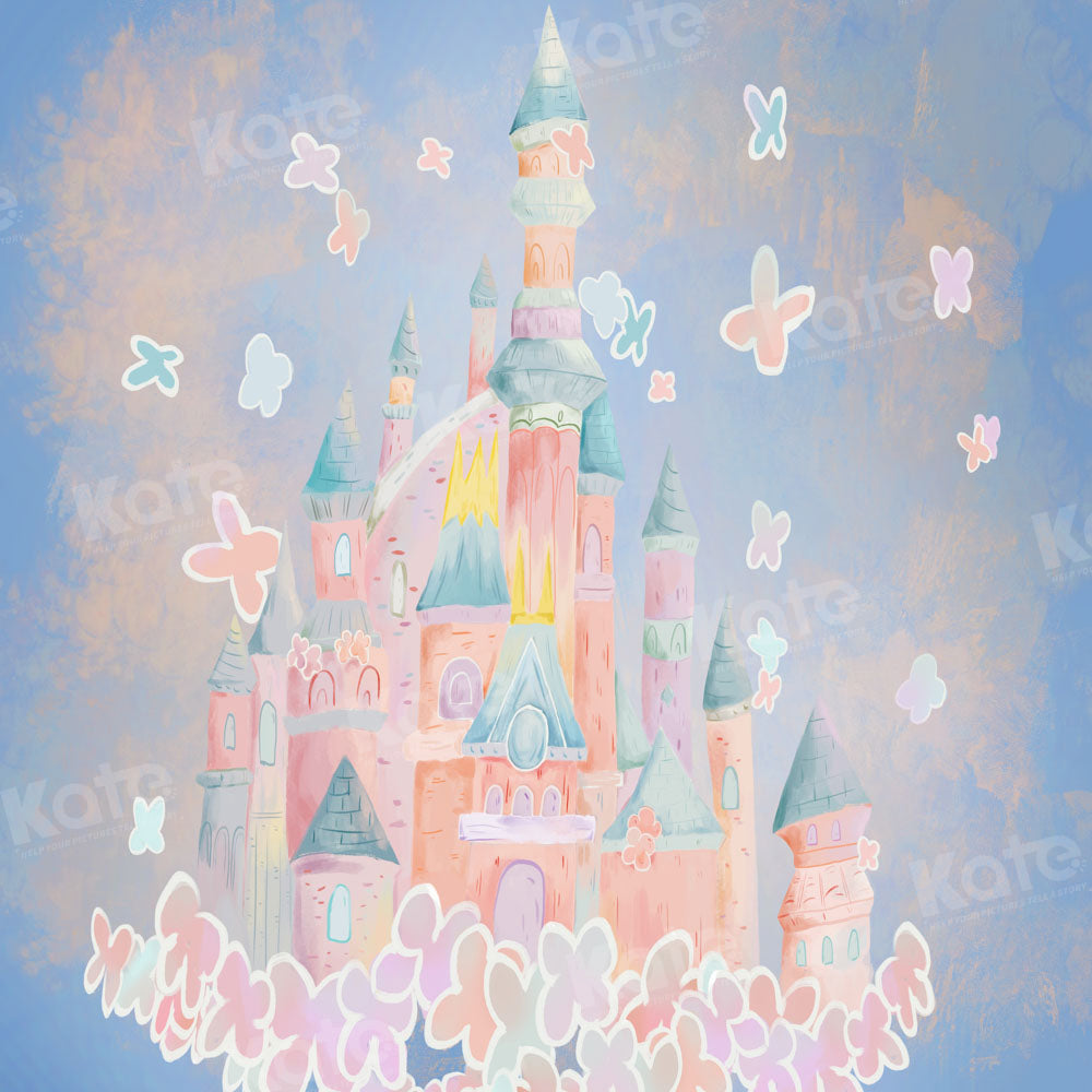 Kate Cartoon Lovely Princess Castle Backdrop Designed by GQ