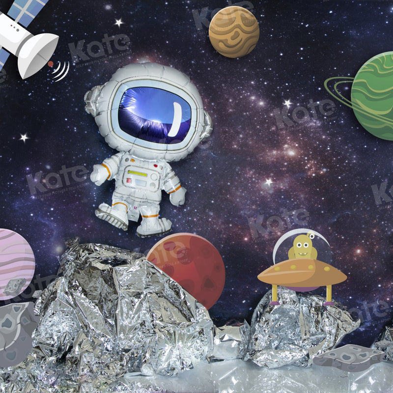 Galactic Space Adventure Kids Backdrop