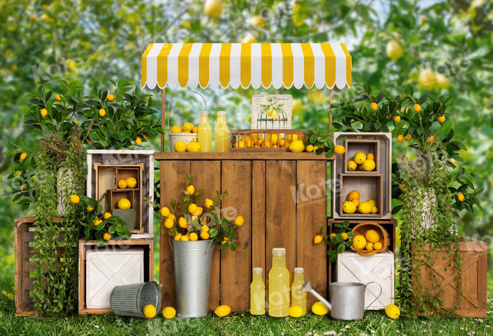 Kate Summer Lemon Stall Outside Backdrop Designed by Emetselch