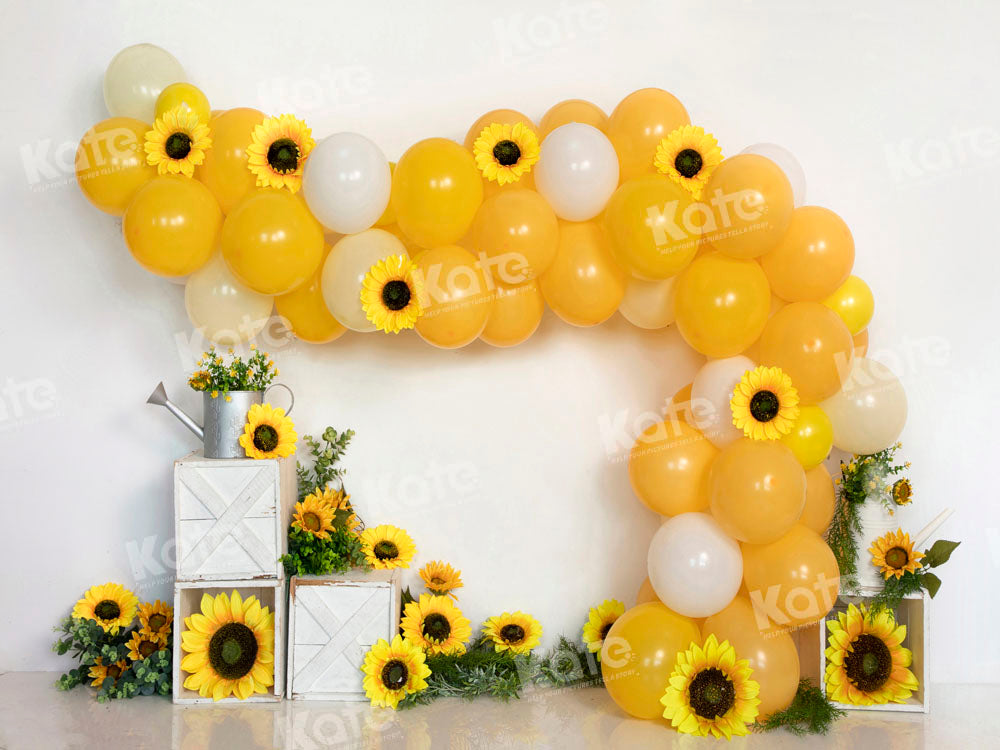 Kate Summer Sunflower Balloon Backdrop Designed by Emetselch