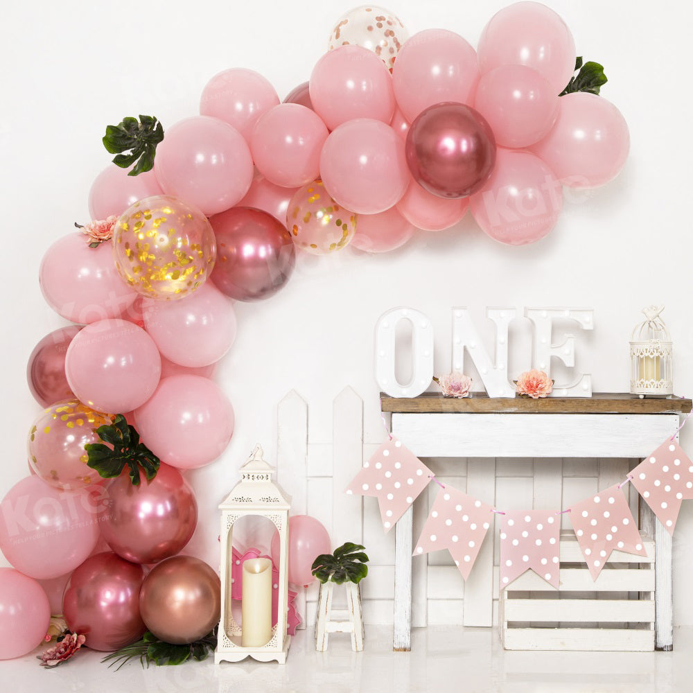 Kate Tropical Balloon Elegant One Birthday Backdrop for Photography