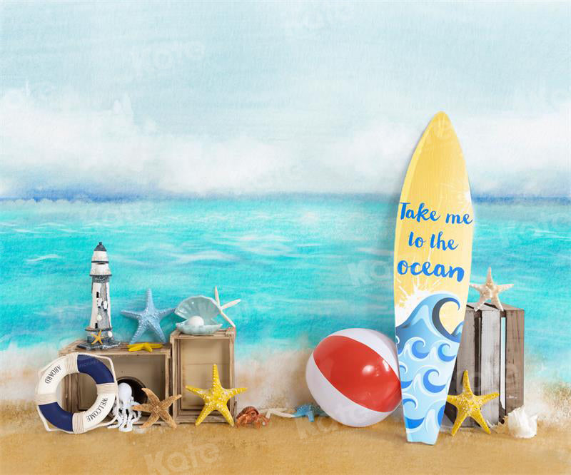 ægtefælle Resonate falanks Kate Summer Sea Ocean Surfboard Beach Backdrop for Photography