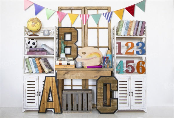 Learning Backdrops Rustic Classroom Learning Backdrop Scene