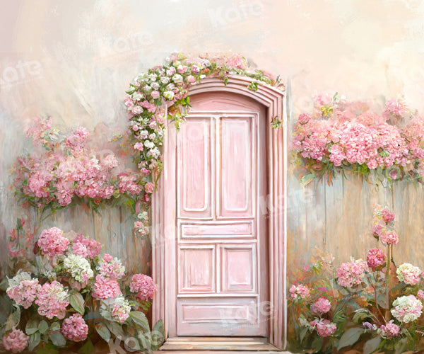 Kate Spring Painted Fantasy Flower Wall Door Backdrop Designed by Chain Photography