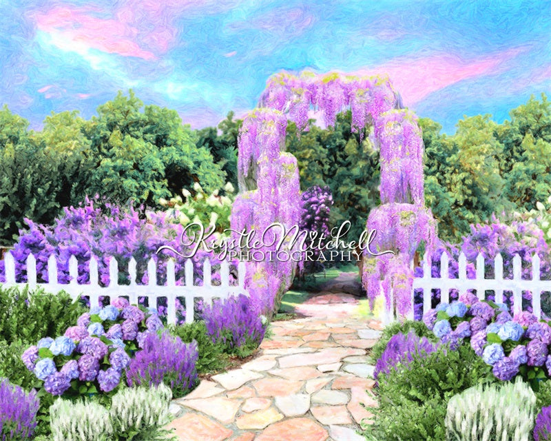 Kate Purple Garden Path Backdrop Designed By Krystle Mitchell Photography