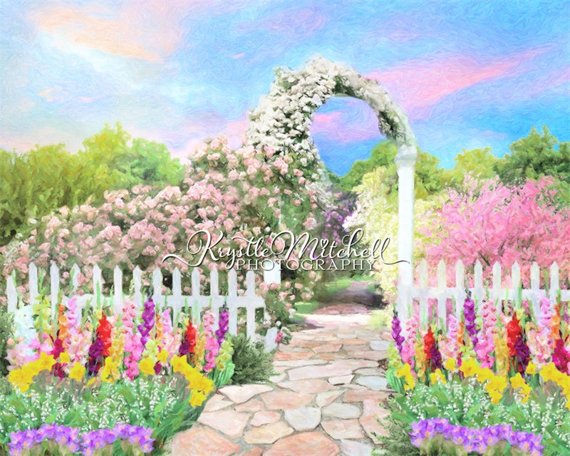 Kate Spring Garden Pastel Backdrop Designed By Krystle Mitchell Photography