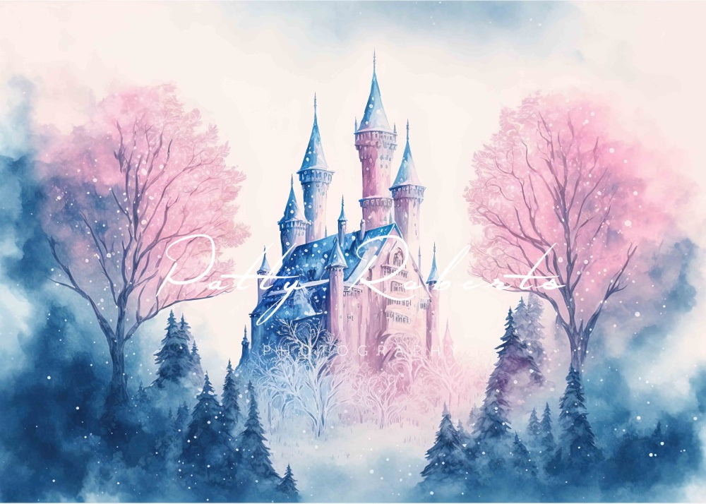 Kate Blue Princess Castle Fantasy Dream Backdrop Designed by Patty Robert