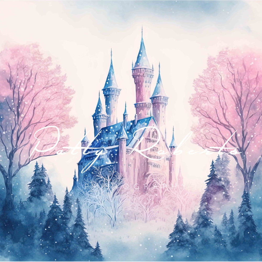Kate Blue Princess Castle Fantasy Dream Backdrop Designed by Patty Robert