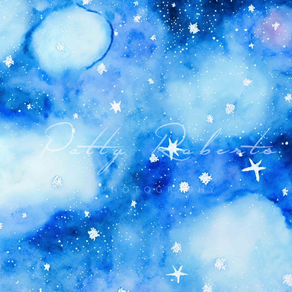 Kate Blue Cosmic Dreamscape Star Backdrop Designed by Patty Robert