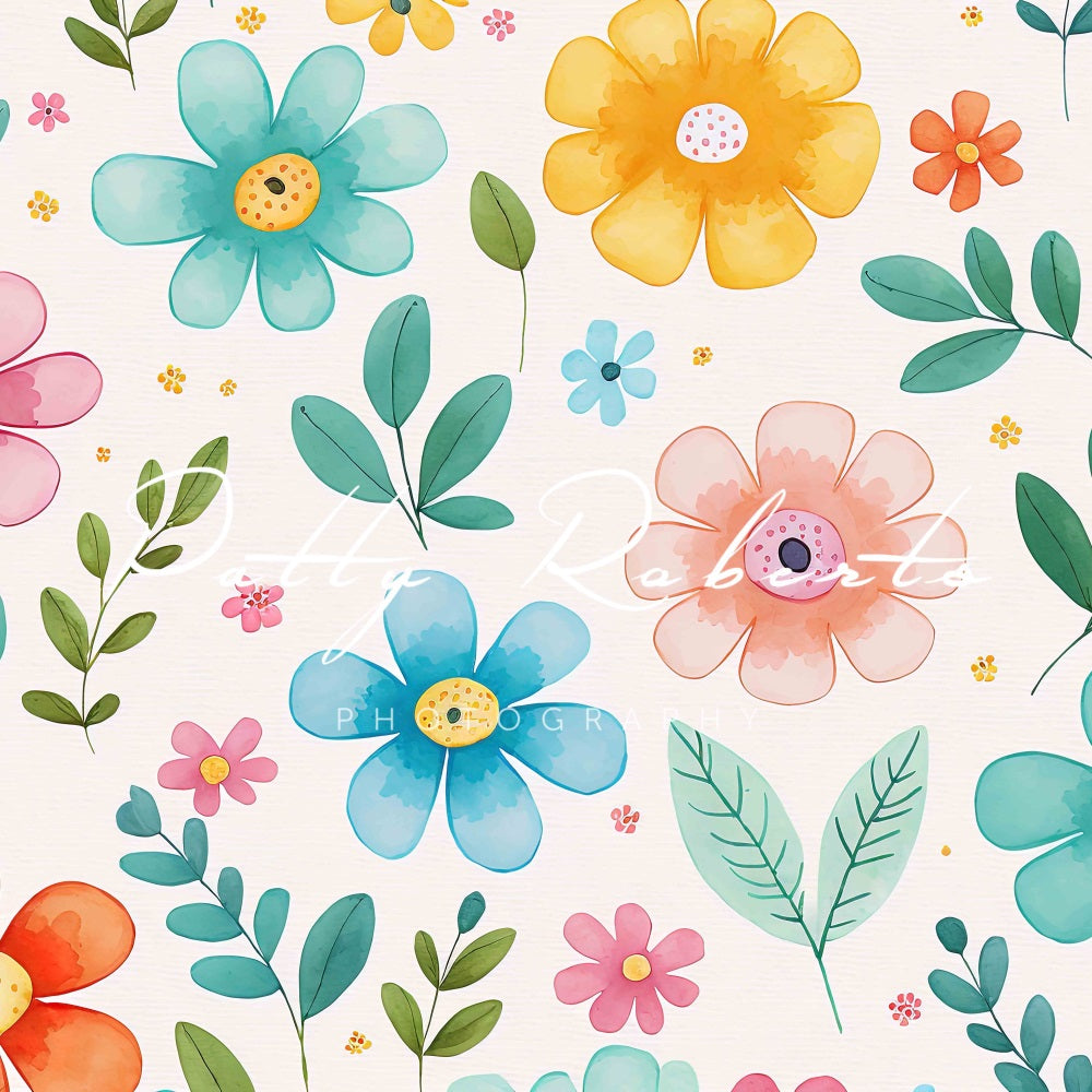 Kate Spring Fun Floral Backdrop Designed by Patty Robert