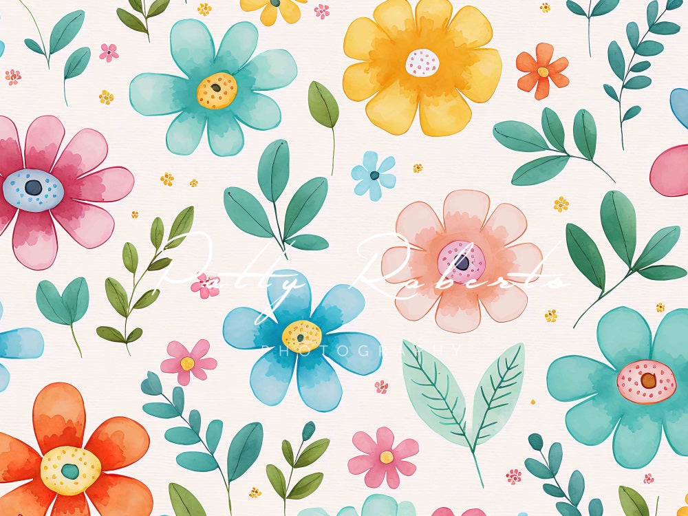 Kate Spring Fun Floral Backdrop Designed by Patty Robert