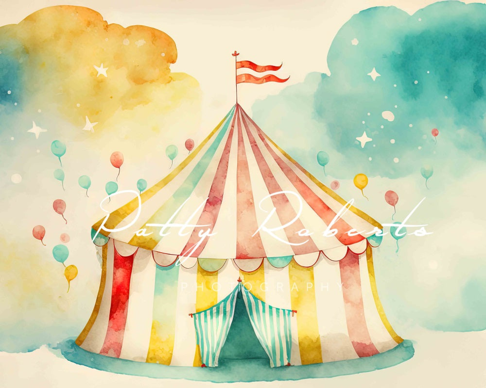 Kate Under the Big Top Circus Backdrop Designed by Patty Robert