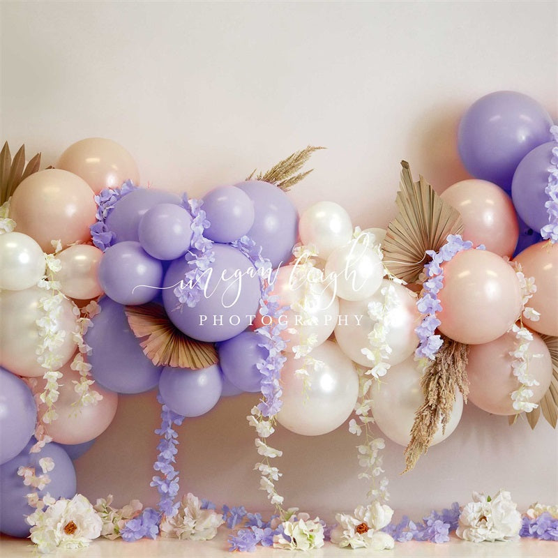 Kate Lavender Floral Garland Backdrop Designed by Megan Leigh Photography
