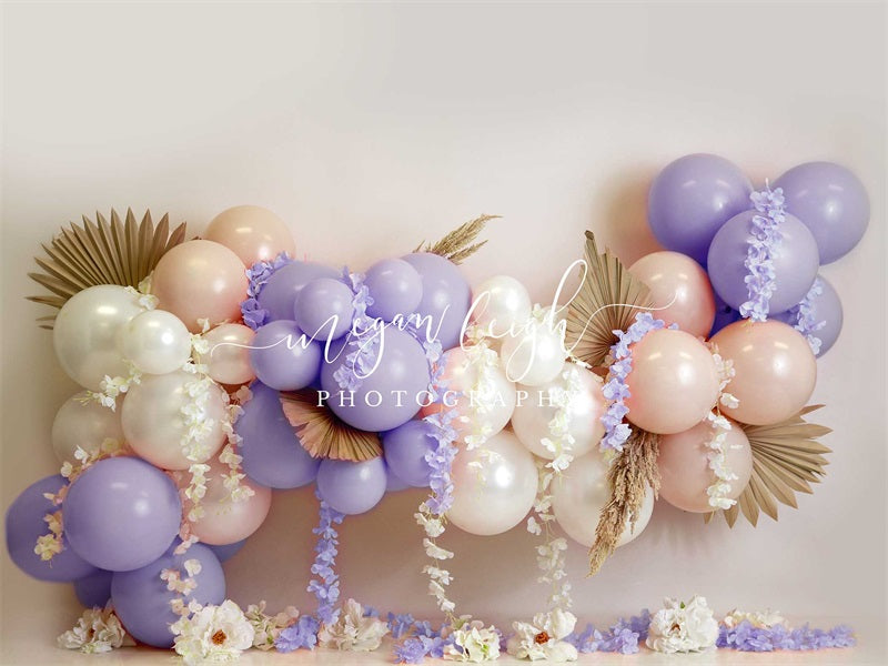 Kate Lavender Floral Garland Backdrop Designed by Megan Leigh Photography