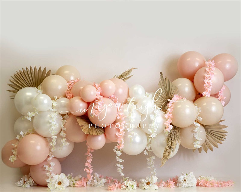 Kate Peach Floral Garland Backdrop Designed by Megan Leigh Photography