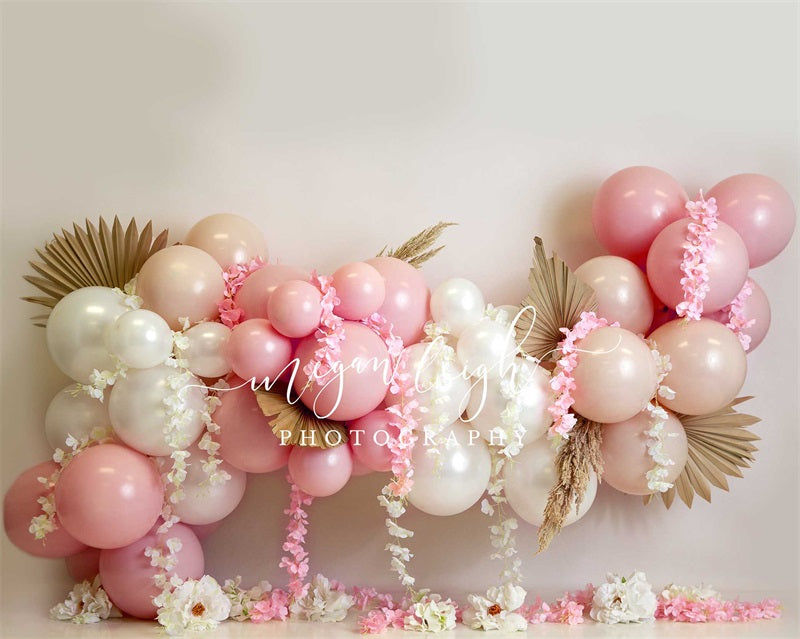 Kate Pink Floral Garland Backdrop Designed by Megan Leigh Photography