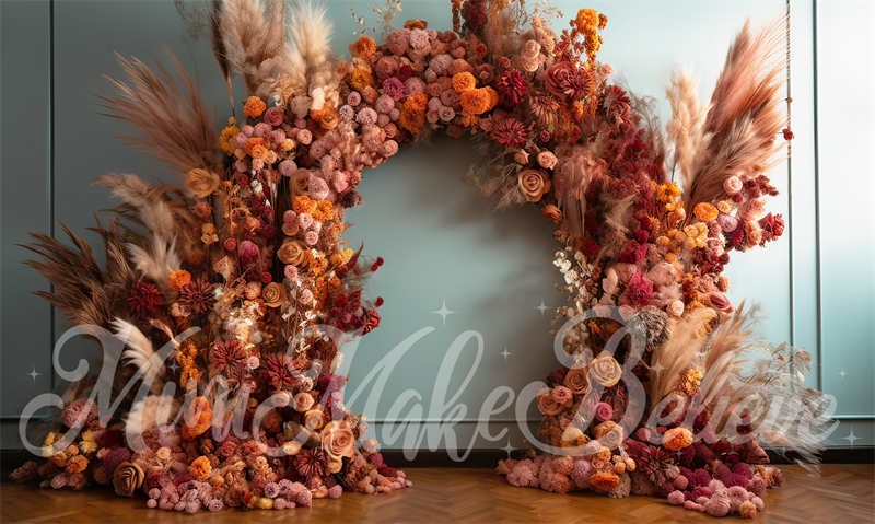 Kate Painterly Fine Art Interior Boho ArchRoom Birthday Wedding Celebration Backdrop Designed by Mini MakeBelieve