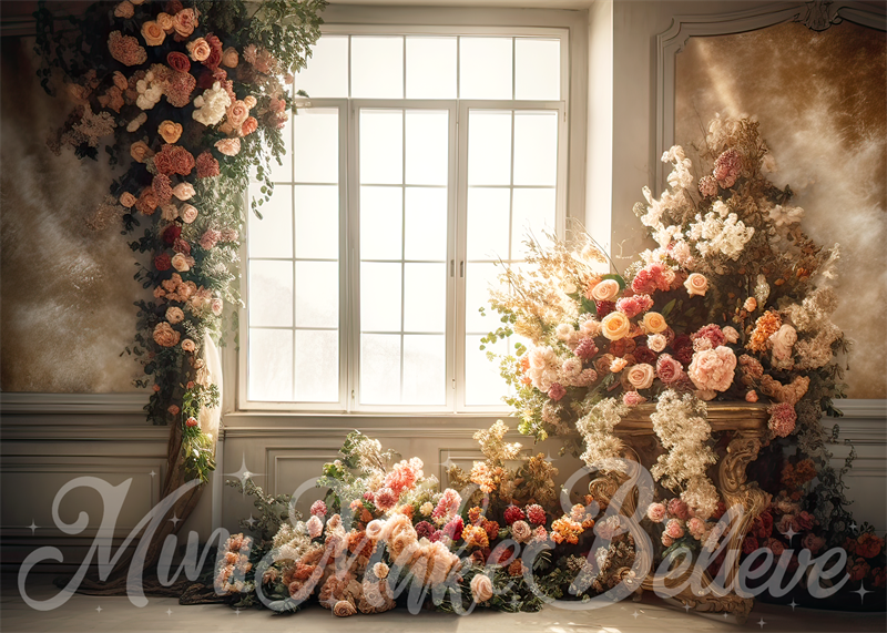 Kate Painterly Fine Art Rose Room Birthday Wedding Celebration Backdrop Designed by Mini MakeBelieve