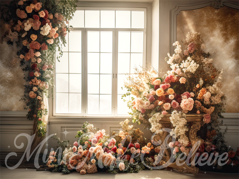 Kate Painterly Fine Art Rose Room Birthday Wedding Celebration Backdrop Designed by Mini MakeBelieve