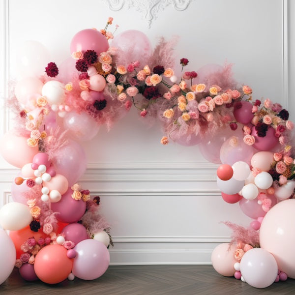 Kate Painterly Baby Spring Flowers Balloon Arch Interior Birthday Cake  Smash Backdrop for Photography