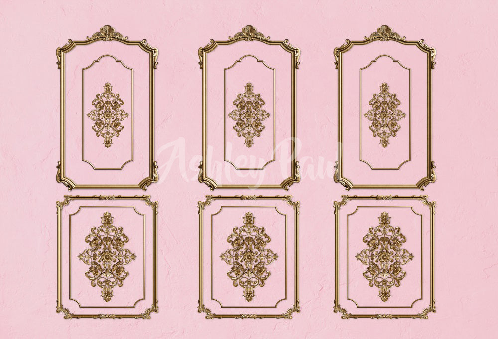 Kate Pink Ornate Wall Backdrop Designed by Ashley Paul