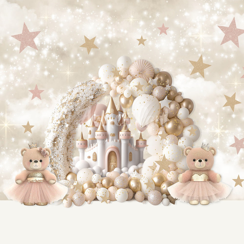 Kate Teddy Bear Princess Castle Backdrop Designed by Ashley Paul