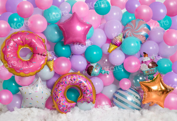 Kate Balloon Candy World Donut Backdrop Designed by Emetselch