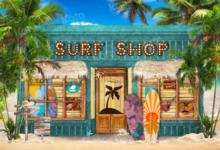 Kate Summer Surf Shop Beach Printed Backdrop for Photography