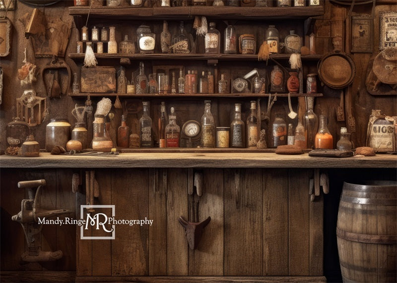 Kate Pet Old Western Cowboy Saloon Wall Backdrop Designed by Mandy Ringe Photography