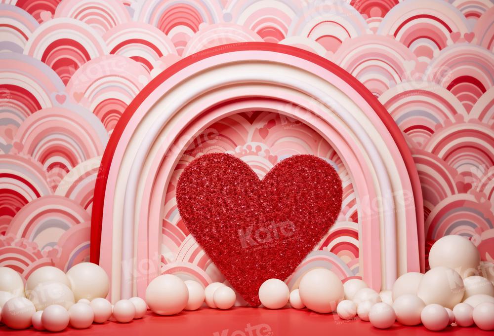 Kate Pet Pink Valentine's Day Love Balloons Backdrop Designed by Emetselch