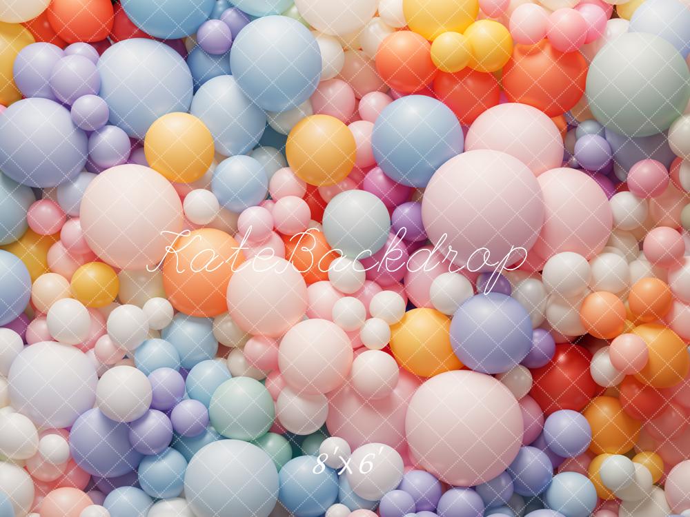 Kate Pet Colorful Balloons Backdrop Designed by Emetselch